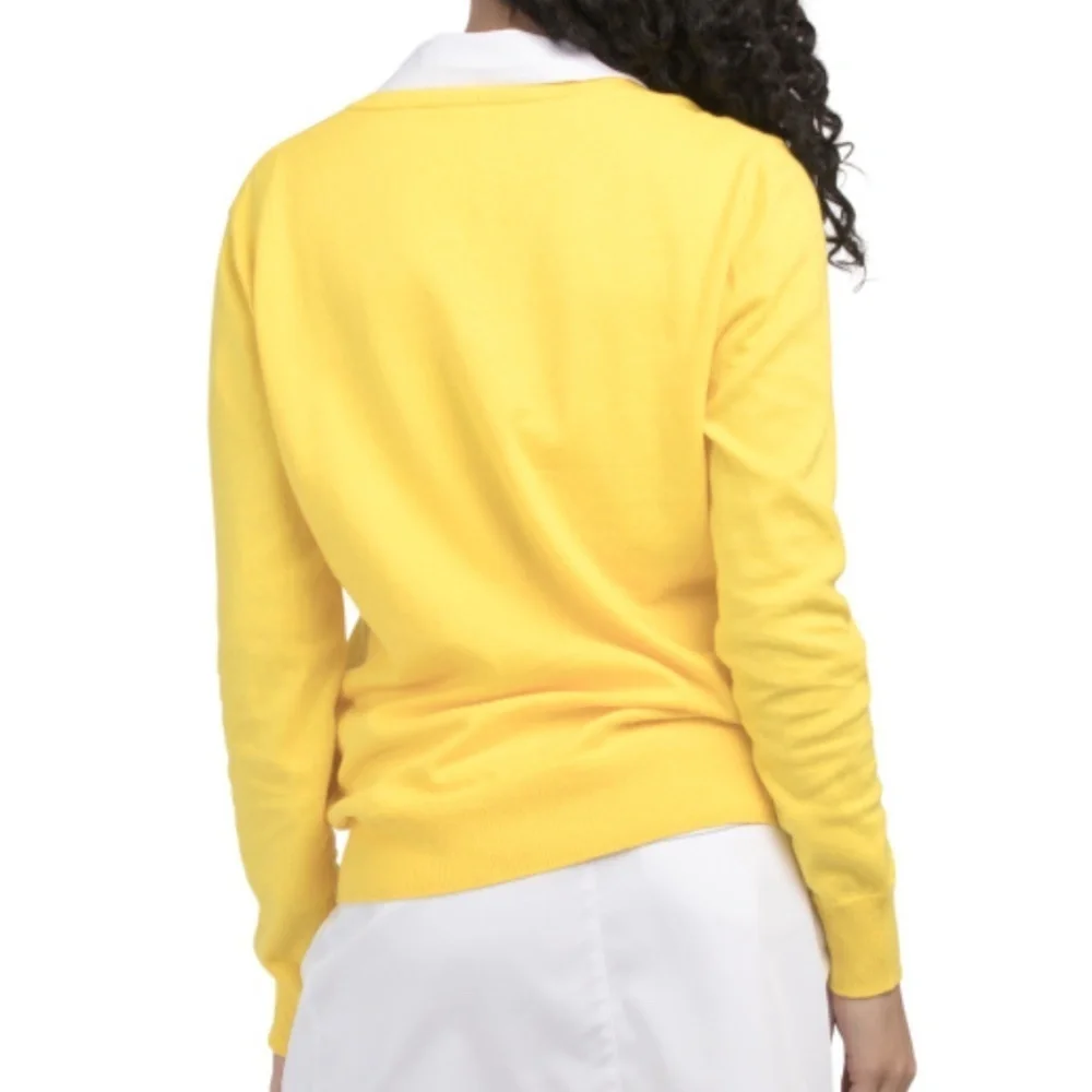 NWT DAILY SPORTS Yellow Cashmere Blend Bolanzo Pullover Sweater Size US XXl